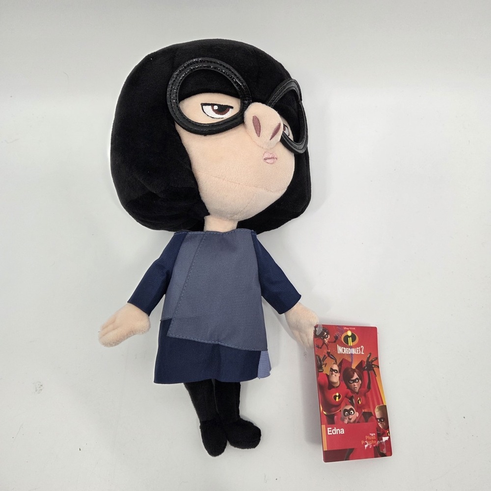 Disney Store Edna Mode 13" Plush Doll Pixar The Incredibles! Official Disney